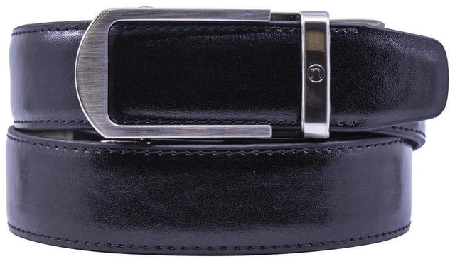 Main image of Nexbelt Golf Vanguard Slim Leather Unisex Mens Womens Dress Ratchet Belt Series - Black Leather - One Size Fits All