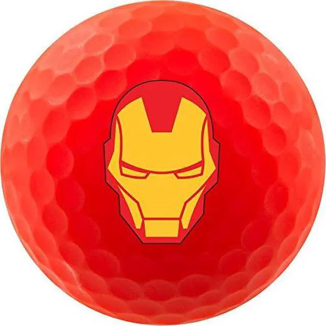 Alt view image 2 of 4 - Volvik Marvel Iron Man Hero Golf Balls | 4-Pack with Ball Marker | High-Performance 3-Piece Ball | Matte Finish & Vibrant Colors - 818615027455