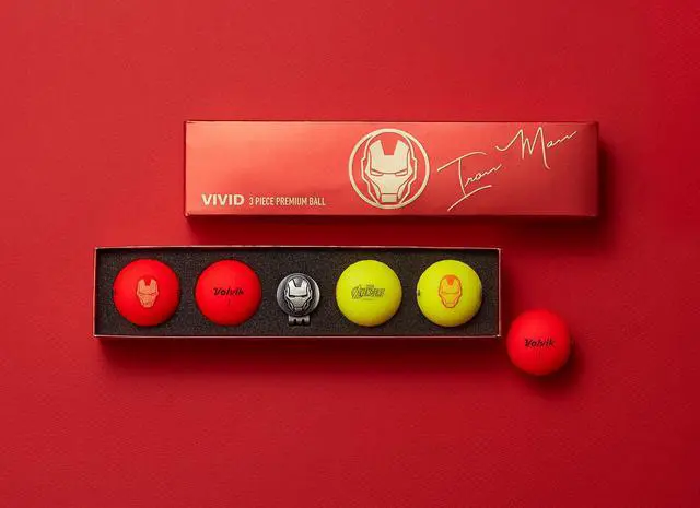 Alt view image 4 of 4 - Volvik Marvel Iron Man Hero Golf Balls | 4-Pack with Ball Marker | High-Performance 3-Piece Ball | Matte Finish & Vibrant Colors - 818615027455