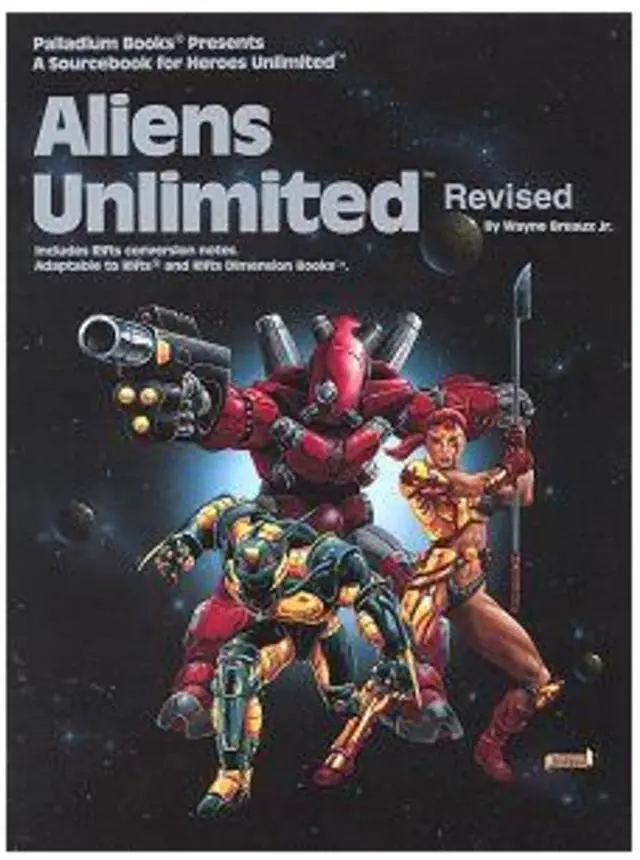 Main image of Aliens Unlimited Roleplaying Game Book | Heroes Unlimited RPG Sourcebook | Sci-Fi Superhero Expansion | Galactic Adventure Supplement | By Palladium Books