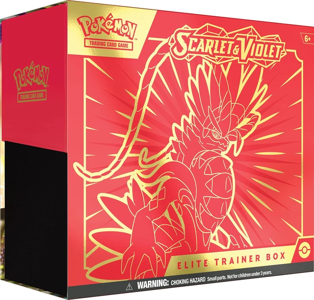 Alt view image 15 of 20 - Pokmon TCG: Scarlet & Violet Elite Trainer Box - Koraidon Red (1 Full Art Promo Card, 9 Boosters and Premium Accessories)