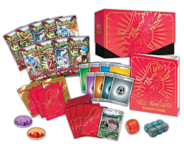 Alt view image 20 of 20 - Pokmon TCG: Scarlet & Violet Elite Trainer Box - Koraidon Red (1 Full Art Promo Card, 9 Boosters and Premium Accessories)