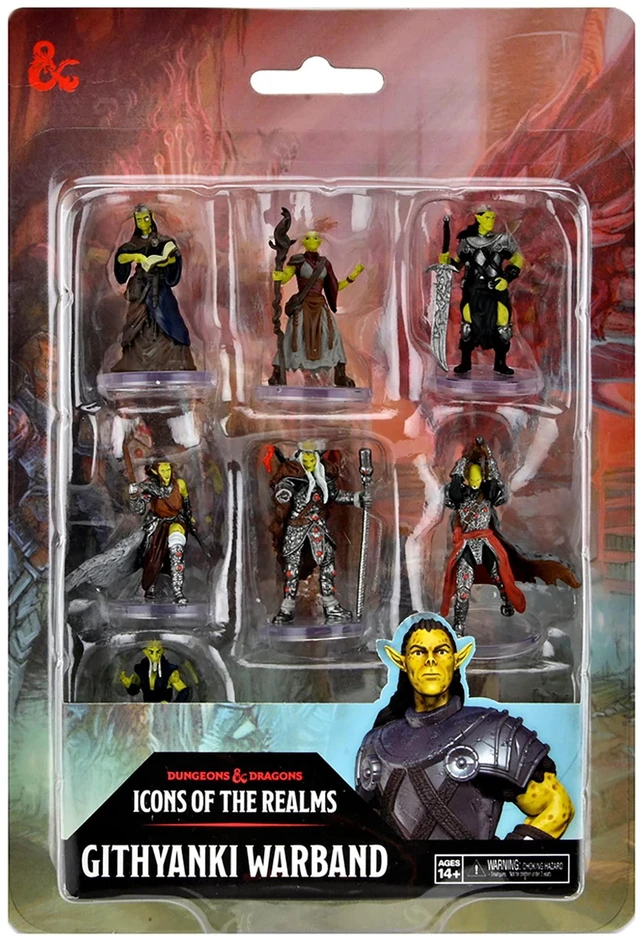 Main image of Dungeons & Dragons Icons of The Realms: Githyanki Warband | 7 Pre-Painted Miniatures Set | D&D RPG Fantasy Figures | By WizKids