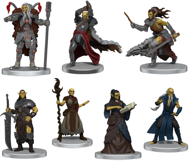 Alt view image 2 of 7 - Dungeons & Dragons Icons of The Realms: Githyanki Warband | 7 Pre-Painted Miniatures Set | D&D RPG Fantasy Figures | By WizKids