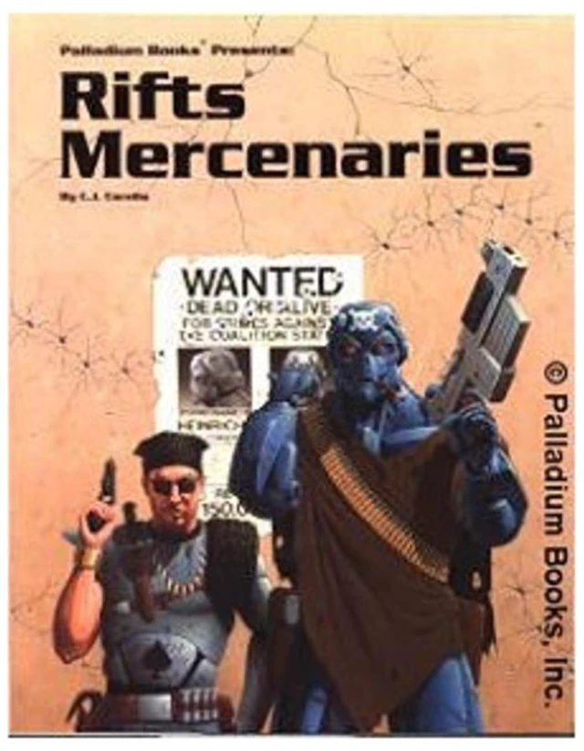 Main image of Rifts Mercenaries Sourbook For Rifts RPG | North American Campaign Sourcebook | Mercenary Organizations & Equipment Guide | Complete Roleplaying Game Character Expansion | By Palladium Books