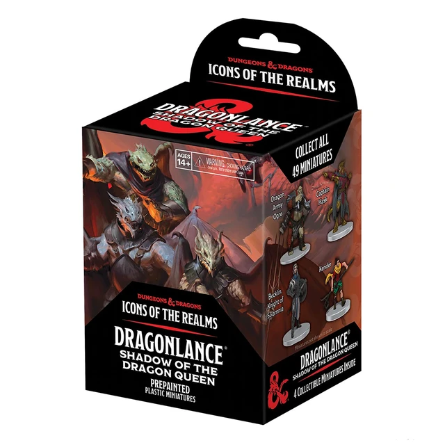 Alt view image 4 of 6 - WizKids D&D Icons of The Realms: Dragonlance: Shadow of The Dragon Queen - Booster Bricks | 49 Collectible Figures | Pre-Painted Miniatures | Iconic D&D Characters | By WizKids
