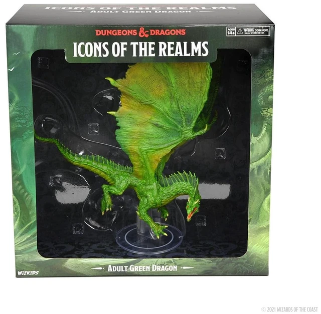 Main image of D&D Icons of The Realms: Adult Green Dragon Premium Painted Figures | RPG Tabletop Miniature Figures | Dungeons And Dragons Role Playing Board Game Figures By Wizkids