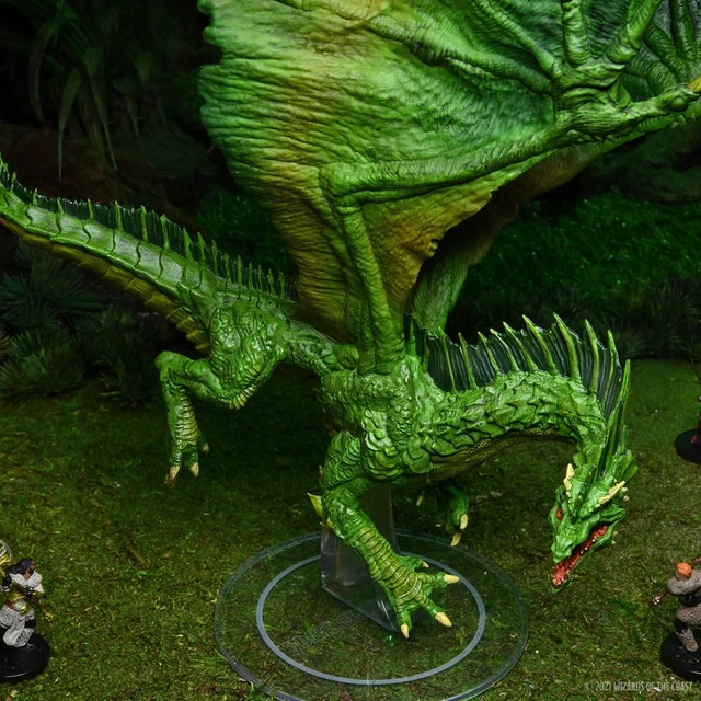 Alt view image 7 of 7 - D&D Icons of The Realms: Adult Green Dragon Premium Painted Figures | RPG Tabletop Miniature Figures | Dungeons And Dragons Role Playing Board Game Figures By Wizkids