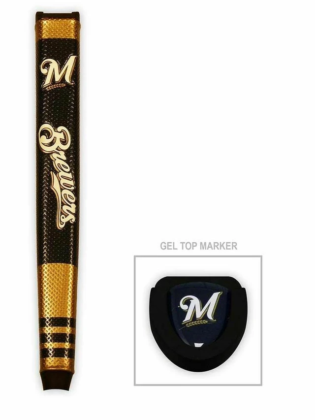 Main image of Team Golf MLB Milwaukee Brewers Golf Putter Grip with Removable Gel Top Ball Marker, Durable Wide Grip & Easy to Control