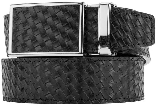 Main image of Nexbelt Men's OS Go-In Basket Weave Golf Ratchet Belt PGG2269 Black - with Hidden Ball Marker - Cut To Your Size