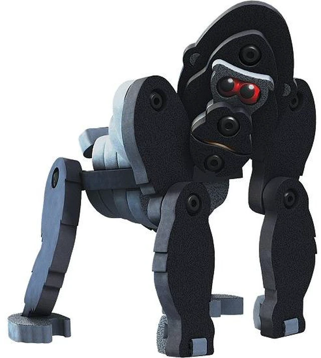 Main image of Bloco Toys The Gorilla - Educational STEM Toy - Great Ape Silverback Animals - DIY Modular Building Construction Set (64 Pieces)
