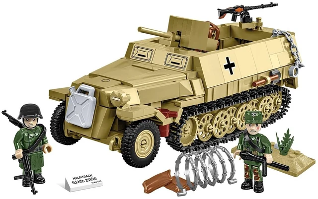 Main image of COBI Historical Collection WWII Half-Track Sd. Kfz. 251/10 Vehicle Model Interlocking Building Block Set # 3130
