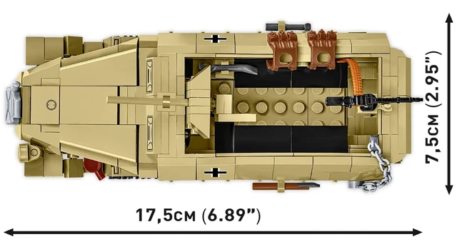 Alt view image 4 of 7 - COBI Historical Collection WWII Half-Track Sd. Kfz. 251/10 Vehicle Model Interlocking Building Block Set # 3130