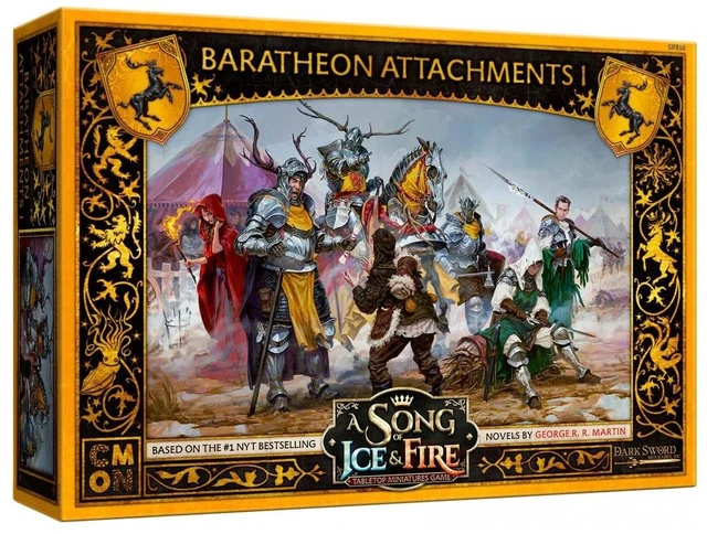 Main image of CMON A Song of Ice and Fire Tabletop Miniatures Game Baratheon Attachments Box Set - Enhance Your Army, Strategy Game for Adults, Ages 14+, 2+ Players, 45-60 Minute Playtime, Made
