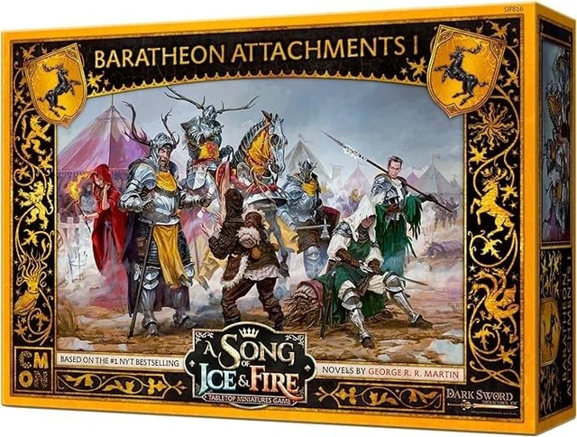 Alt view image 4 of 5 - CMON A Song of Ice and Fire Tabletop Miniatures Game Baratheon Attachments Box Set - Enhance Your Army, Strategy Game for Adults, Ages 14+, 2+ Players, 45-60 Minute Playtime, Made