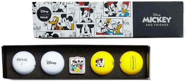 Main image of Volvik Vivid Soft: Mickey Mouse And Friends Golf Ball Gift Set With Disney Ball Marker