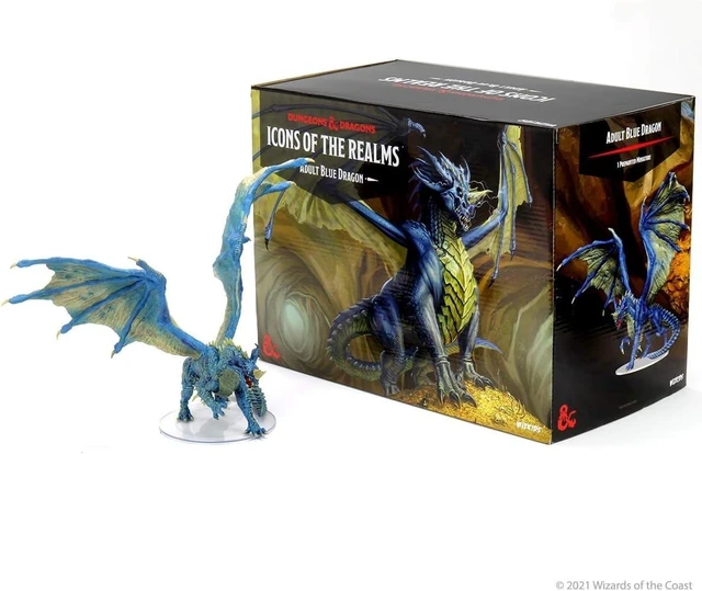 Alt view image 2 of 7 - WizKids D&D Icons of The Realms: Adult Blue Dragon Premium Painted Figures