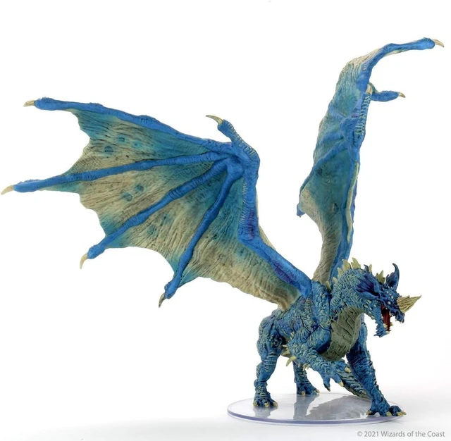 Alt view image 3 of 7 - WizKids D&D Icons of The Realms: Adult Blue Dragon Premium Painted Figures