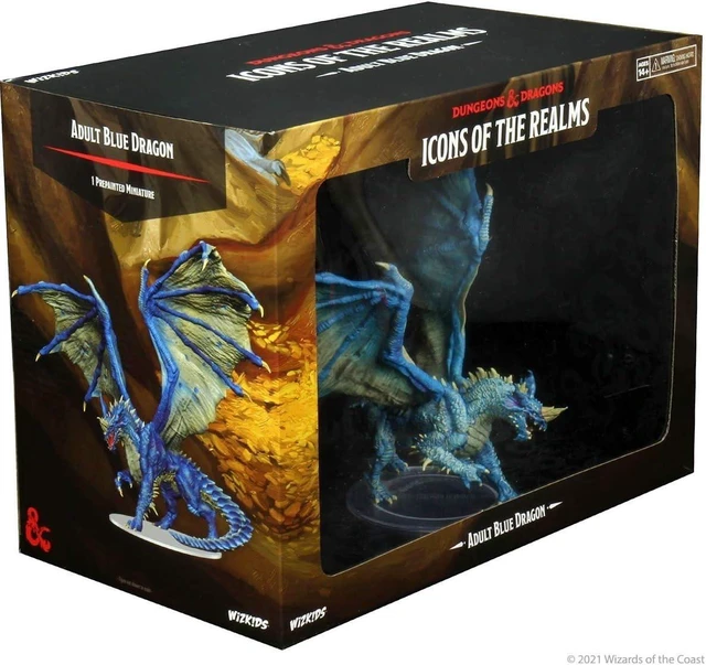 Alt view image 7 of 7 - WizKids D&D Icons of The Realms: Adult Blue Dragon Premium Painted Figures