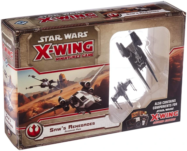 Main image of Star Wars X-Wing 1st Edition Miniatures Game Saw's Renegades EXPANSION PACK | Strategy Game for Adults and Teens | Ages 14+ | 2 Players | Average Playtime 45 Minutes | Made by Atomic Mass Games