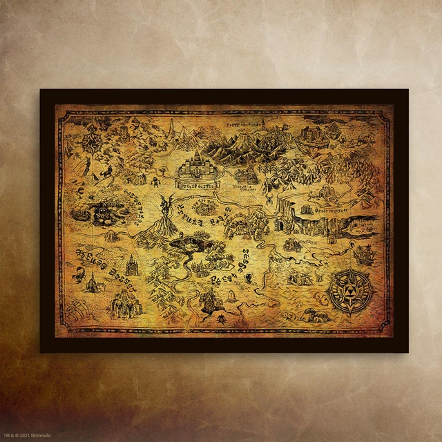 Alt view image 6 of 7 - The Legend of Zelda Hyrule Map 1,000 Piece Jigsaw Puzzle | 19" x 27" Collectible Puzzle | Featuring Stylized Hyrule Map from The Legend of Zelda Video Games | Officially Licensed Nintendo