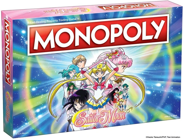 Alt view image 2 of 7 - Monopoly Sailor Moon Board game Based on the Popular Anime TV Show custom Sailor Moon Tokens, Money and game Board Officially Licensed Sailor Moon Merchandise