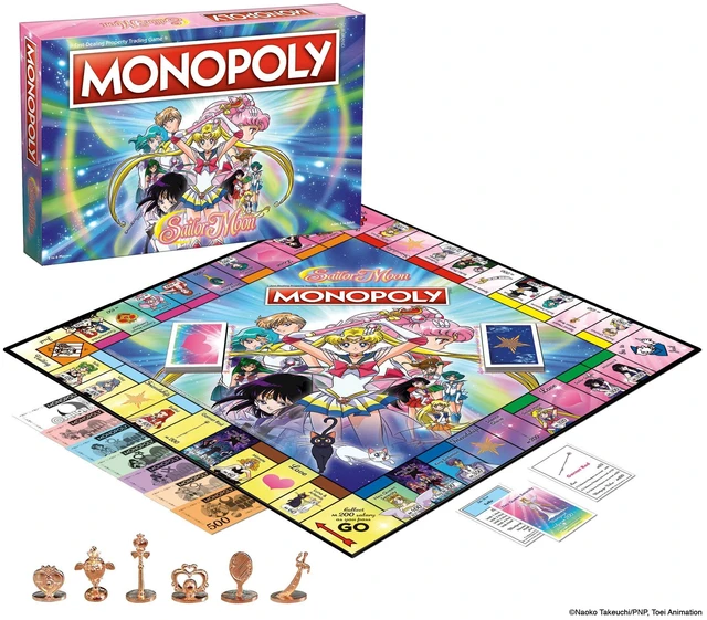 Alt view image 4 of 7 - Monopoly Sailor Moon Board game Based on the Popular Anime TV Show custom Sailor Moon Tokens, Money and game Board Officially Licensed Sailor Moon Merchandise