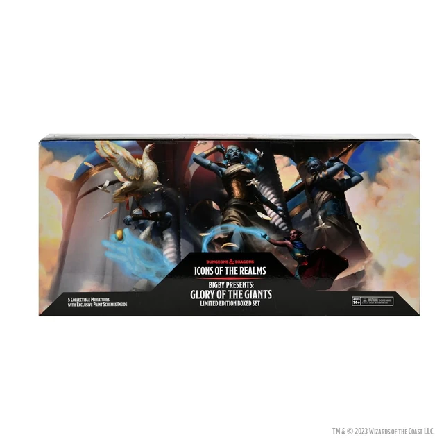 Alt view image 2 of 7 - D&D Icons of The Realms: Bigby Presents: Glory of The Giants | Limited Edition Boxed Set (Set 27) | Pre-Painted Figures For Tabletop Miniature Gaming | By WizKids