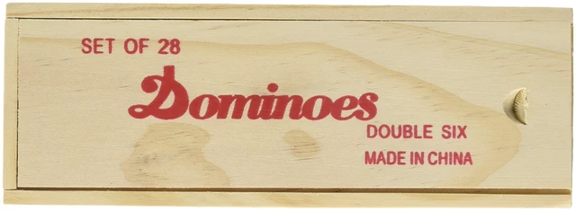 Alt view image 4 of 4 - Double 6 Professional Domino Tiles with Spinner in Wooden Box