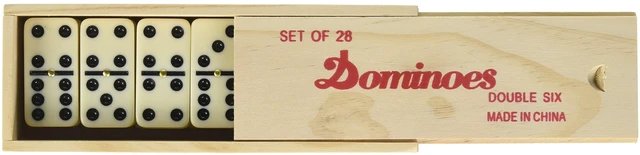 Alt view image 3 of 4 - Double 6 Professional Domino Tiles with Spinner in Wooden Box