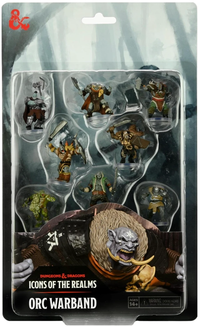 Main image of D&D Icons of the Realms: Orc Warband Painted Premium Painted Figures Set | RPG Tabletop Miniature Figures | Dungeons And Dragons Role Playing Board Game Figures By Wizkids