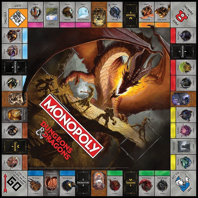 Alt view image 3 of 7 - Monopoly Dungeons & Dragons | Collectible Monopoly Featuring Familiar Locations and Iconic Monsters from The D&D Universe