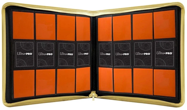 Alt view image 3 of 6 - Ultra PRO - Vivid 12-Pocket Zippered PRO-Binder (Yellow) - Protect and Store your Valuable Gaming cards, Sports cards or Collectible Cards, Store and Protect Up to 480 Cards