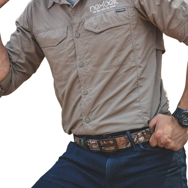Alt view image 5 of 5 - Nexbelt Realtree Xtra Camo EDC Titan PreciseFit Nylon Gun Belt for Concealed Carry - Men's Tactical Utility Ratchet Belt Green Camouflage - Fits Up To 50" Waist