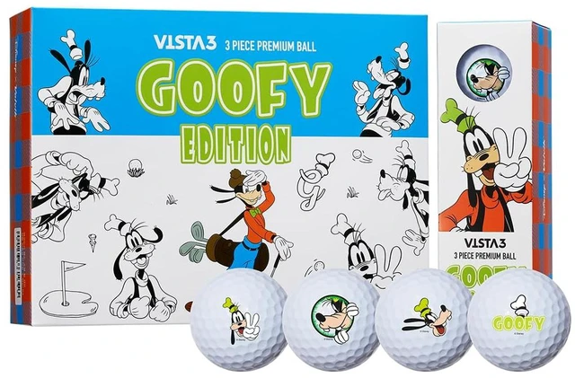 Main image of Volvik x Disney Vista3 Golf Balls - Goofy Collector Golf Balls Gift - For Distance And Spin - 1 Dozen