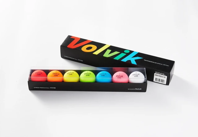 Main image of Volvik Rainbow Vivid Golf Ball 7-Ball Pack - Red Orange Yellow Green Blue Pink White