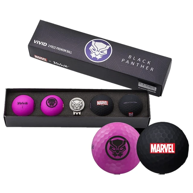 Alt view image 2 of 2 - Volvik Marvel Captain America Super Hero Golf Balls | 4-Pack with Ball Marker | High-Performance 3-Piece Ball | Matte Finish & Vibrant Colors