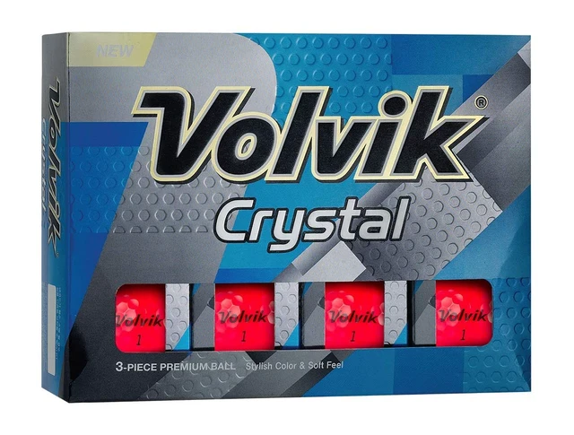 Alt view image 5 of 5 - Lot of 4 Volvik Crystal Golf Balls | Super Glossy Semi-Transparent Cover | Consistent Flight & Control | 1 Dozen Red Balls