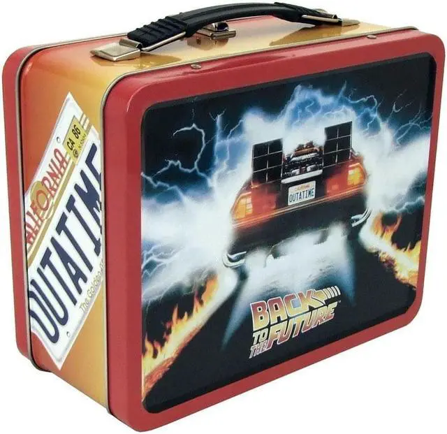 Alt view image 5 of 5 - Back to the Future Outatime Retro Style Tin Tote Lunch Box