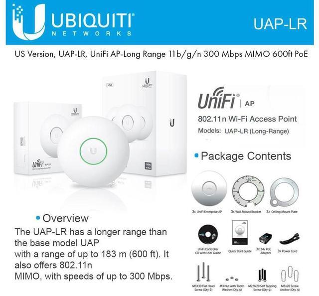 Alt view image 3 of 8 - Ubiquiti UniFi Enterprise Wi-Fi System Wireless AP long Range (UAP-LR-US)