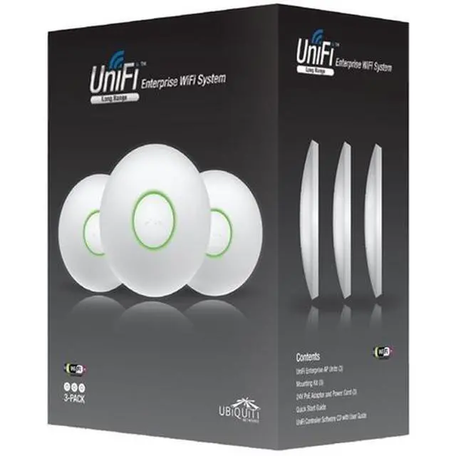 Alt view image 4 of 6 - Ubiquiti UAP-3-US UniFi Indoor Wireless N300 Access Point (3 pack)