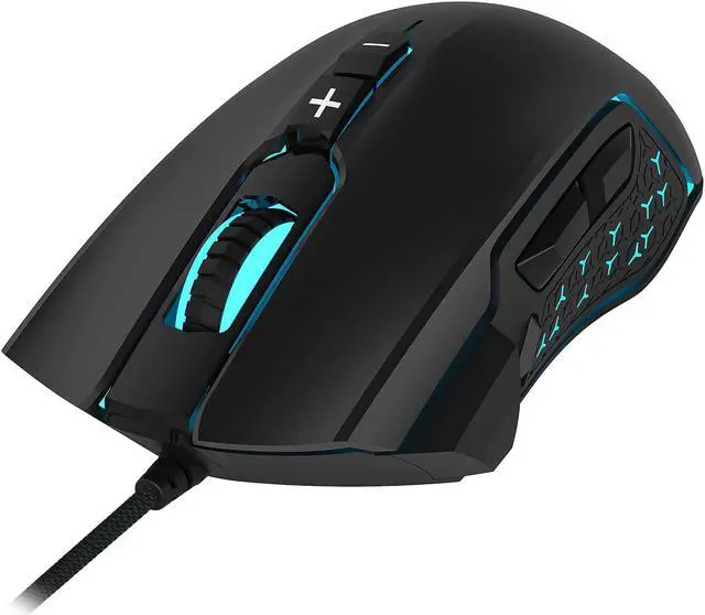 Main image of LeadsaiL Gaming Mouse Wired RGB PC Gaming Mice,Up to 7200 DPI, 8 Programmable Buttons,6 Color Backlight, Ergonomic Optical Computer Wired Mouse with Fire Button for Desktop PC Laptop Gamer & Work