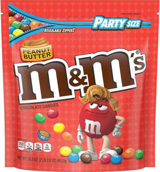 M&M's, Peanut Butter Chocolate Candy, Party Size, 38 Ounce