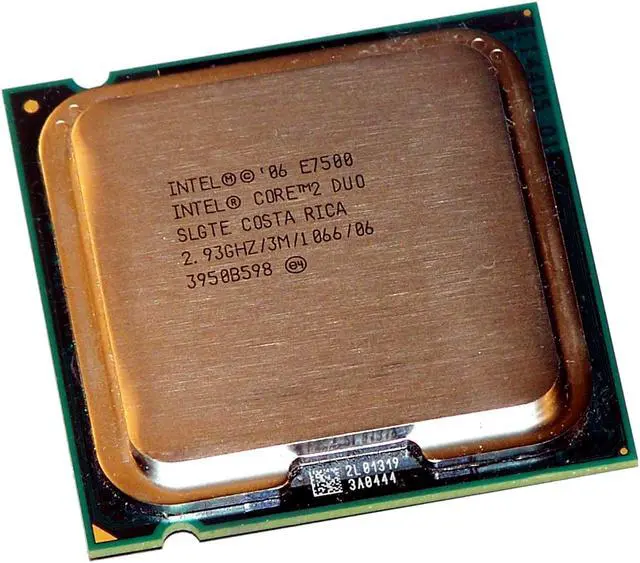 Alt view image 4 of 5 - INTEL Slgte  Core 2 Duo E7500 2.93Ghz 3Mb L2 Cache 1066Mhz Fsb Socket Lga775 45Nm 65W Processor Only