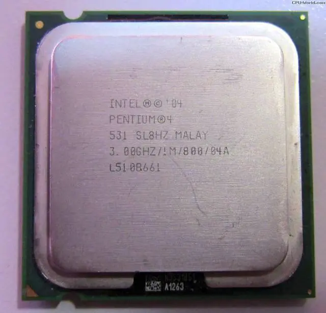 Main image of 531 3 GHZ 800 MHZ FSB 1 MB CACHE LGA775 1.25V-1.4V