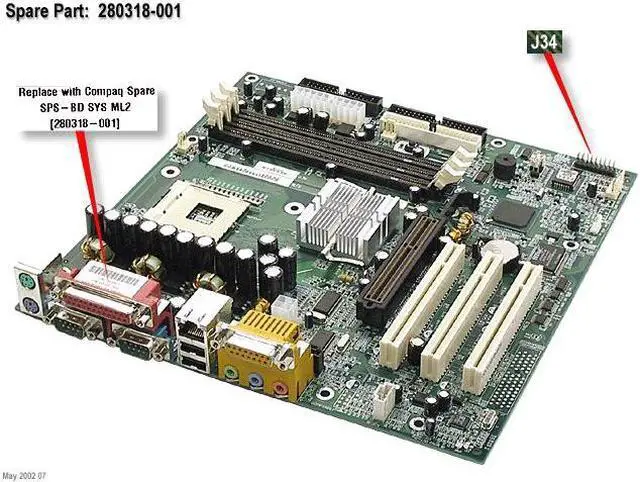 Main image of Motherboard System Board For Evo D300V - For Chas