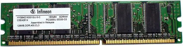 Main image of 326666-041 Hewlett-Packard DDR 128MB PC-3200 Non ECC 400Mhz RAM Memory