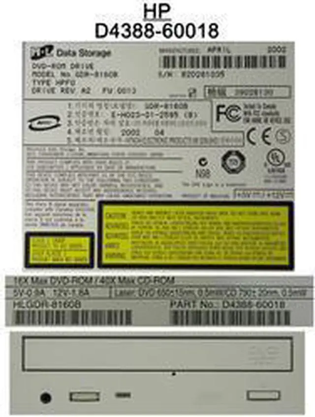Main image of HP D4388-60018 Dvd 40X Cd-Rom Gdr-8160B