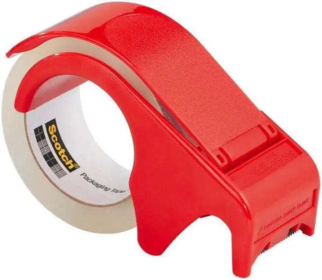 Alt view image 3 of 10 - 3M DP300RD Handheld Packaging Tape Dispenser  3   core  Heavy Duty Plastic  Red