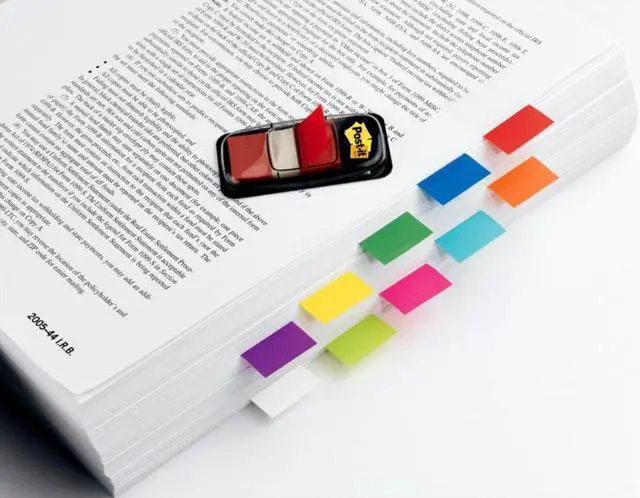 Alt view image 11 of 20 - 3M 680RD2 Standard Tape Flags in Dispenser  Red  100 Flags per Dispenser